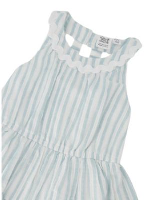  Girls' Multi-Tiered Sleeveless Stripes Dress - Little Kid