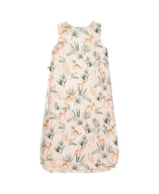Girls' Organic Cotton Jersey Muslin Deer Printed Sleep Sack - Baby