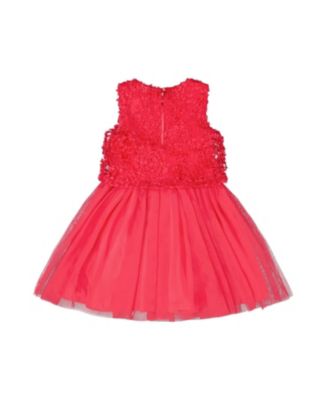  Girls' Sleeveless Textured Rosette Dress - Big Kid