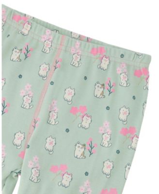 Girls' Organic Cotton Kitten Print Two-Piece Pyjama Set - Baby