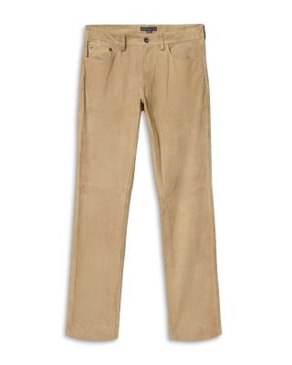 Seth Embossed Suede Slim Fit 5-Pocket Trousers