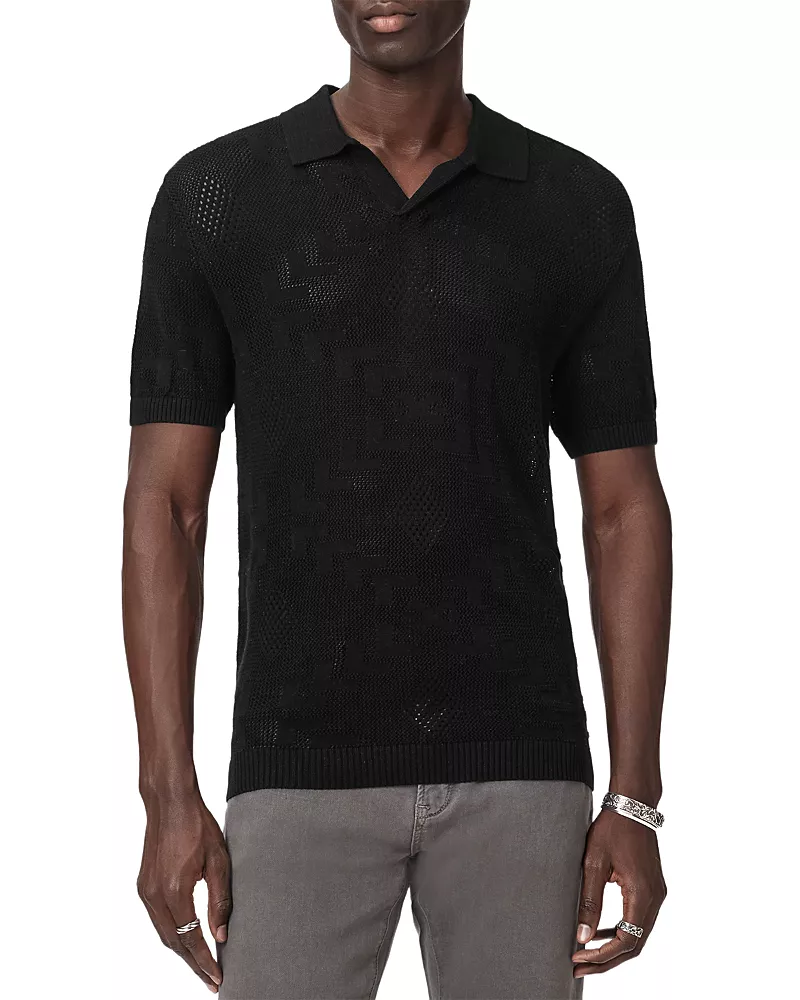 John Varvatos Corso Crochet Polo Shirt