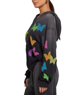 Hezly  Neon Stud Butterflies Sweater