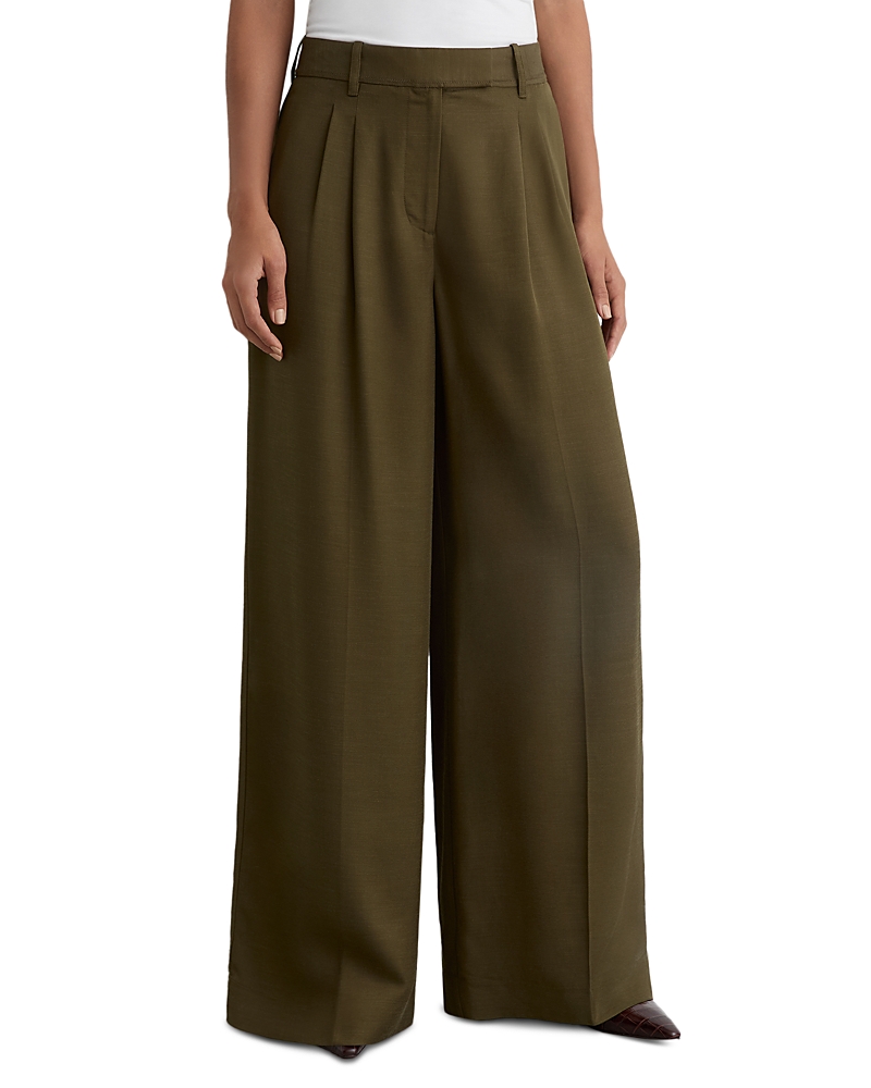 Reiss Cora Pleated Wide Leg Pants