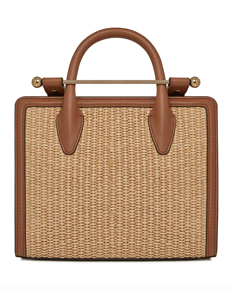 Strathberry Mini Woven Raffia Tote Bag
