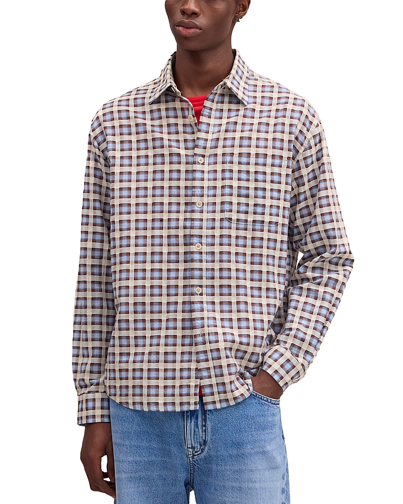 NN07 Deon Patterned Pocket Shirt