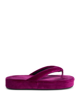 Women's Jet Lag Stretch Velvet Thong Sandals