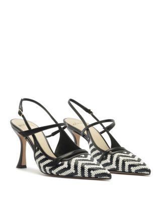 Women's Raffia Slingback Pumps