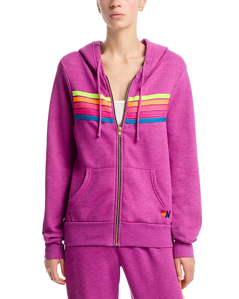 Aviator Nation Rainbow Stripe Hoodie - Exclusive