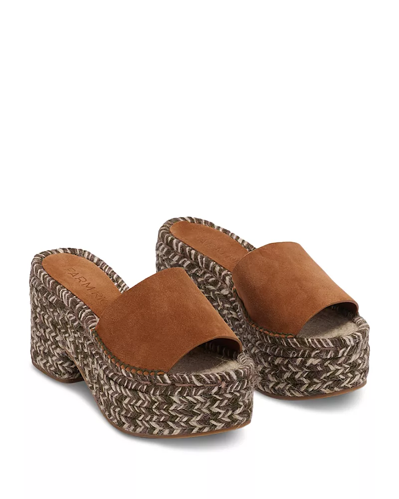 Farm Rio Women's Espadrille Platform Slides