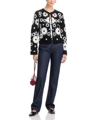 Crochet Flower Cardigan Sweater - Exclusive