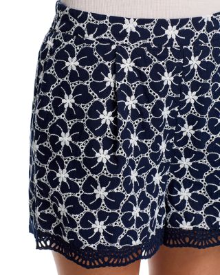 Eyelet Embroidered Top & Short Set - Exclusive