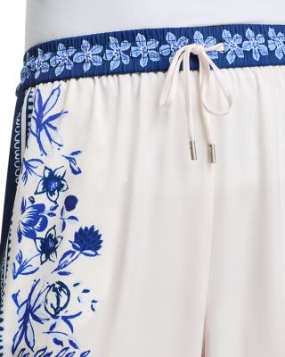 Floral Print Wide Leg Pants - Exclusive