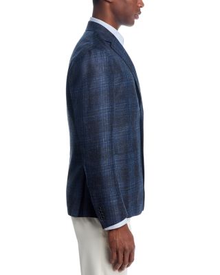 Wool, Silk & Linen Plaid Unstructured Regular Fit Sport Coat - Exclusive