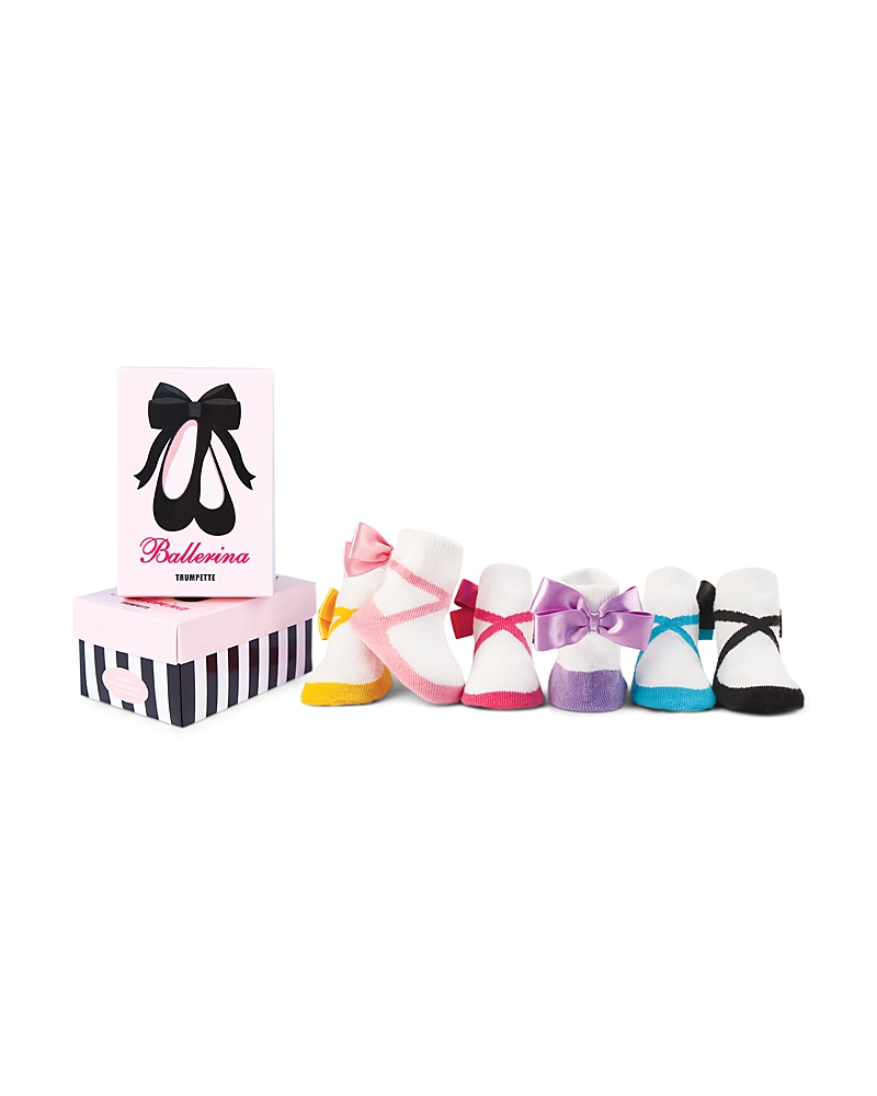 Trumpette Girls' Ballerina Socks, Set of Six - Baby