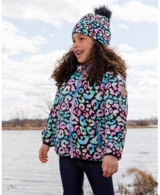 Girls' Quilted Mid-Season Animal Jacket - Little Kid