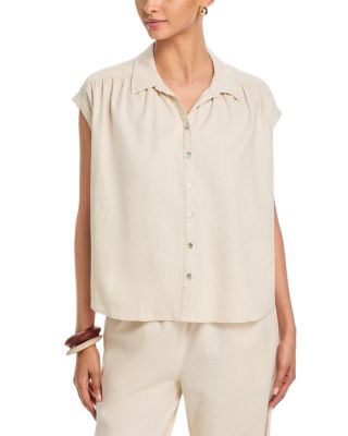 Short Sleeved Button Front Camp Shirt 