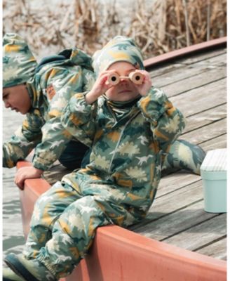 Boys' Mid-Season Printed One-Piece Outerwear with Hat - Baby