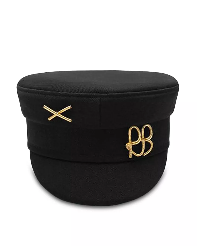 Ruslan Baginskiy Embellished Black Baker Boy Cap