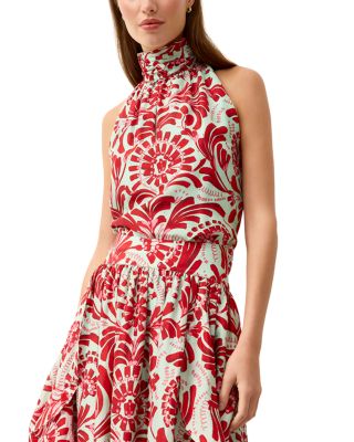 Goldie Silk Halter Neck Blouse