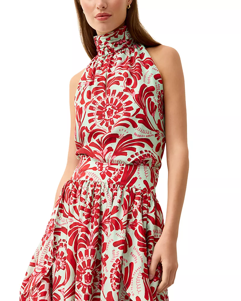 Marie Oliver Goldie Silk Halter Neck Blouse