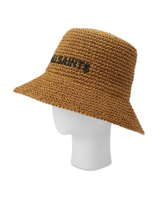 Colligiate Straw Cloche Bucket Hat 