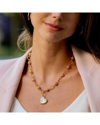 Love Mother Of Pearl Medium Heart Charm 