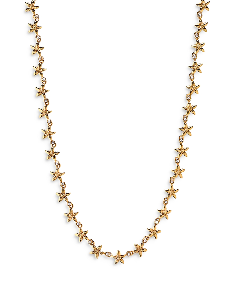 Capucine De Wulf Jasmine Imitation Pearl Flower Collar Necklace, 16
