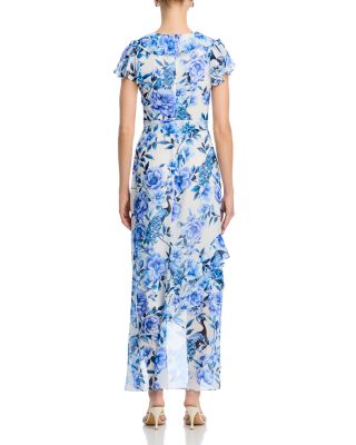 Asymmetrical Ruffle Maxi Dress