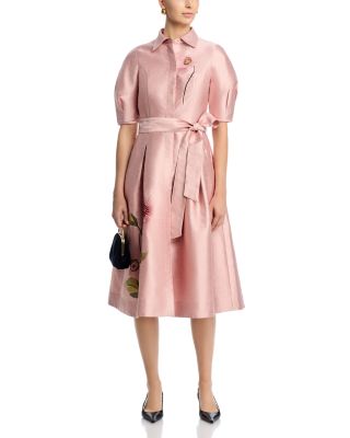 Jacquard Embroidered Shirtdress