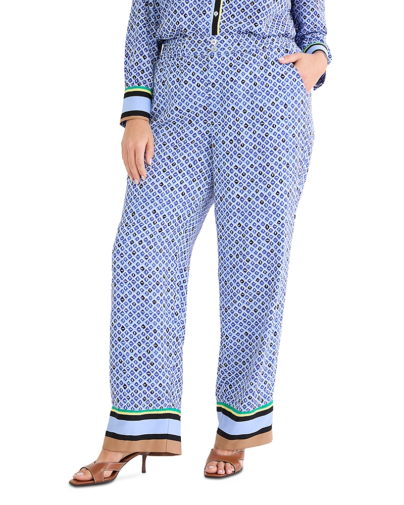 Nic+Zoe Plus Mosaic Trimmed Lenox Wide Leg Pants