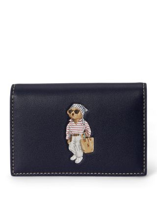 Polo Bear Leather Flapped Card Case