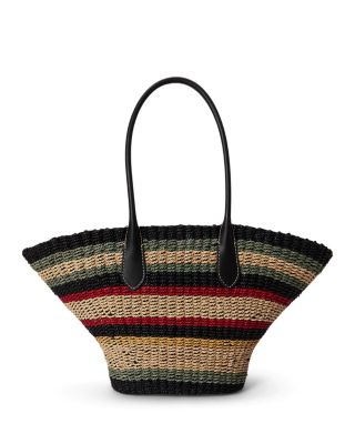 Bellport Raffia Basket Tote