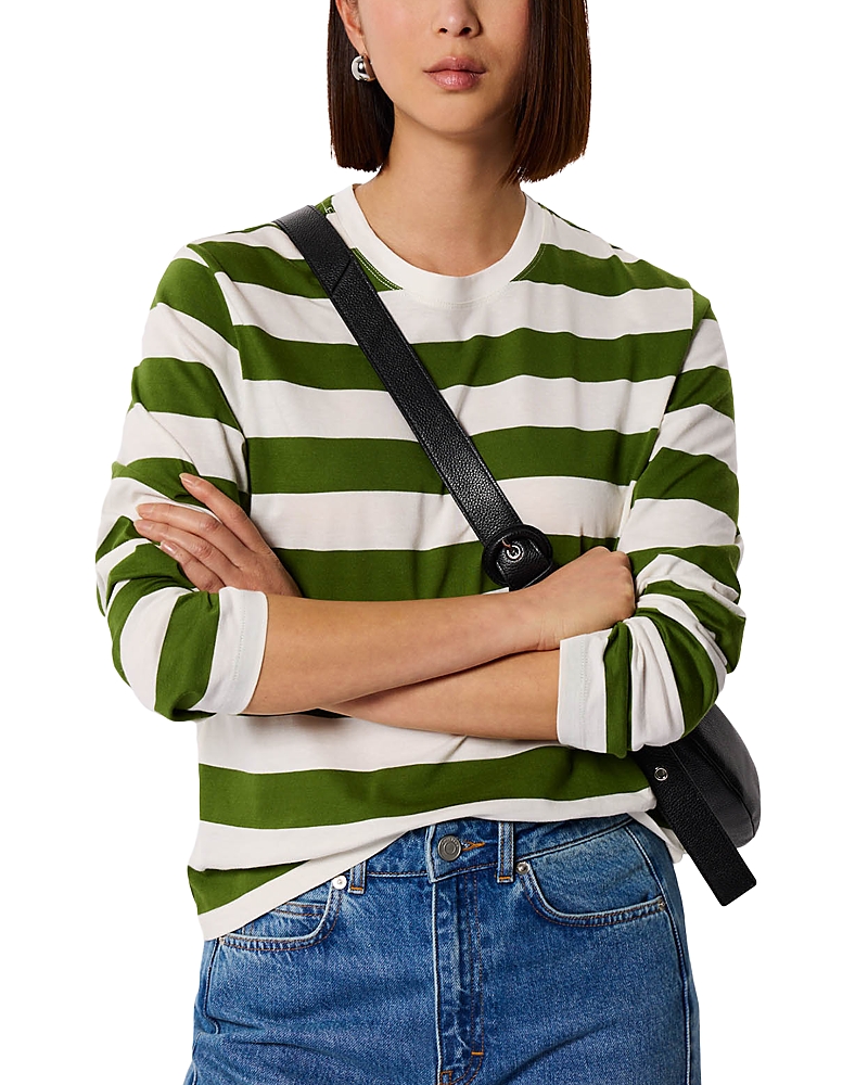 Whistles Striped Long Sleeve Tee · XS