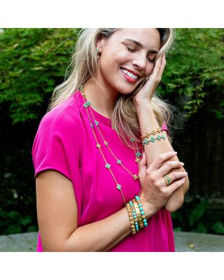 Berry Clover Turquoise Link Bracelet