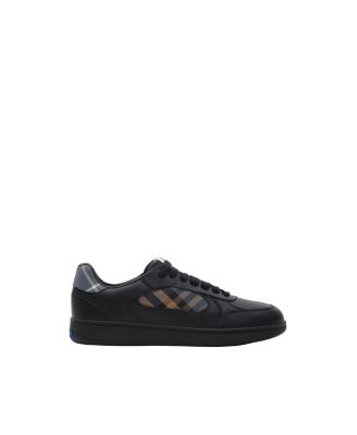 Men's Leather and Check Terrace Sneakers
