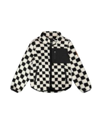 Unisex Long Sleeve Sherpa Jacket Checkerboard - Little Kid