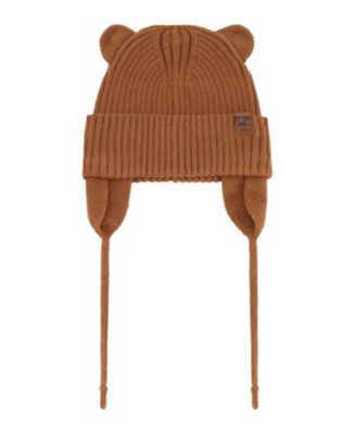  Unisex Logo Patch Ribbed Knit Hat - Baby