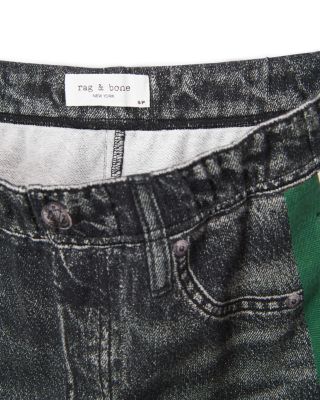 Miramar Terry High Rise Pull On Track Jeans in Washed Black