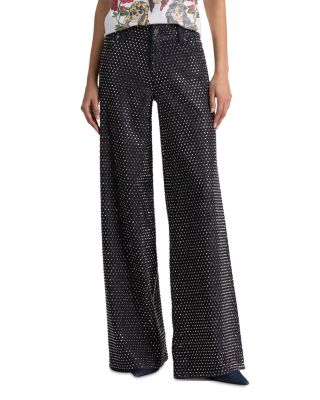 Amazing Mid Rise Embellished Jeans in Dark Rinse/Hematite