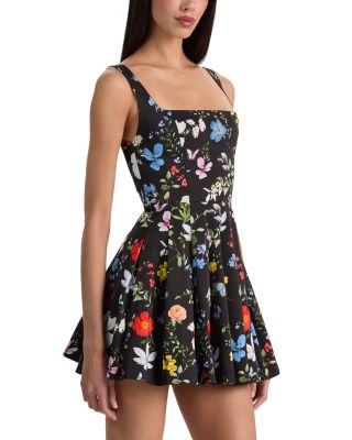 Veda Square Neck Pleated Dress