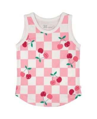 Girls' Organic Cotton Jersey Cherries Sleeveless Tank Top - Little Kid