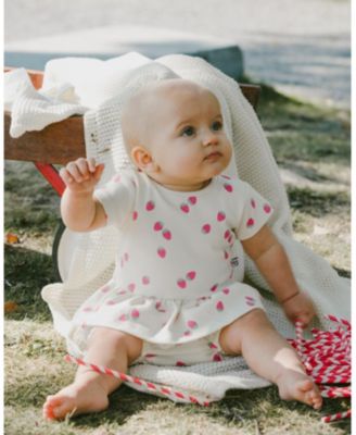 Girls' Cotton Rib Jersey Strawberries Printed Top and Short Set - Baby