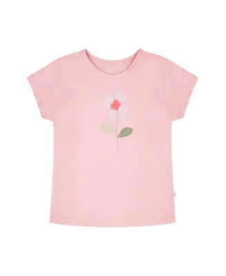 Girls' Organic Cotton Jersey Flower Short Sleeve T-Shirt - Big Kid