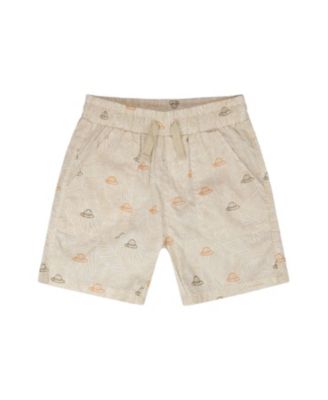 Boys' Elastic Waist Safari Print Poplin Shorts - Baby