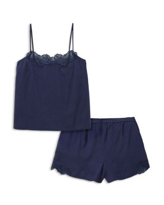 Lace Trim Camisole & Shorts Pajama Set