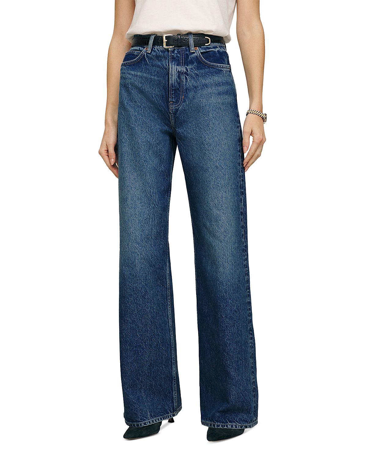 Reformation Cary High Rise Slouchy Wide Leg Jeans
