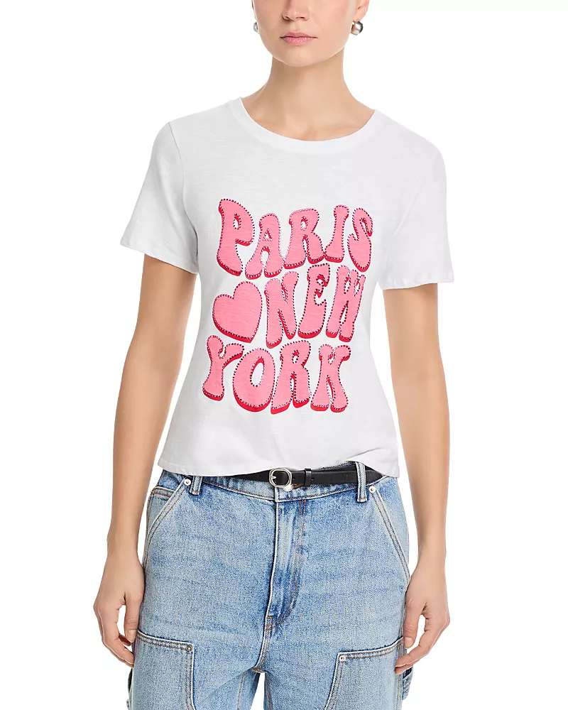 Cinq a Sept Retro Paris Heart New York Tee