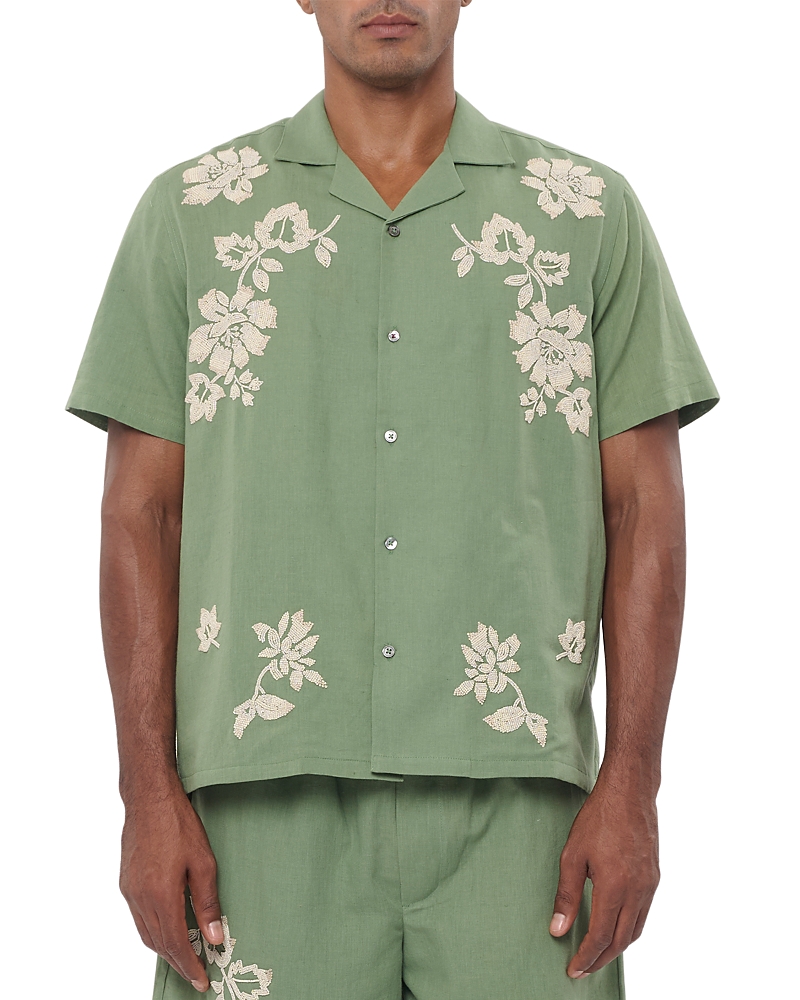 Baziszt Toujours Spread Collar Floral Shirt