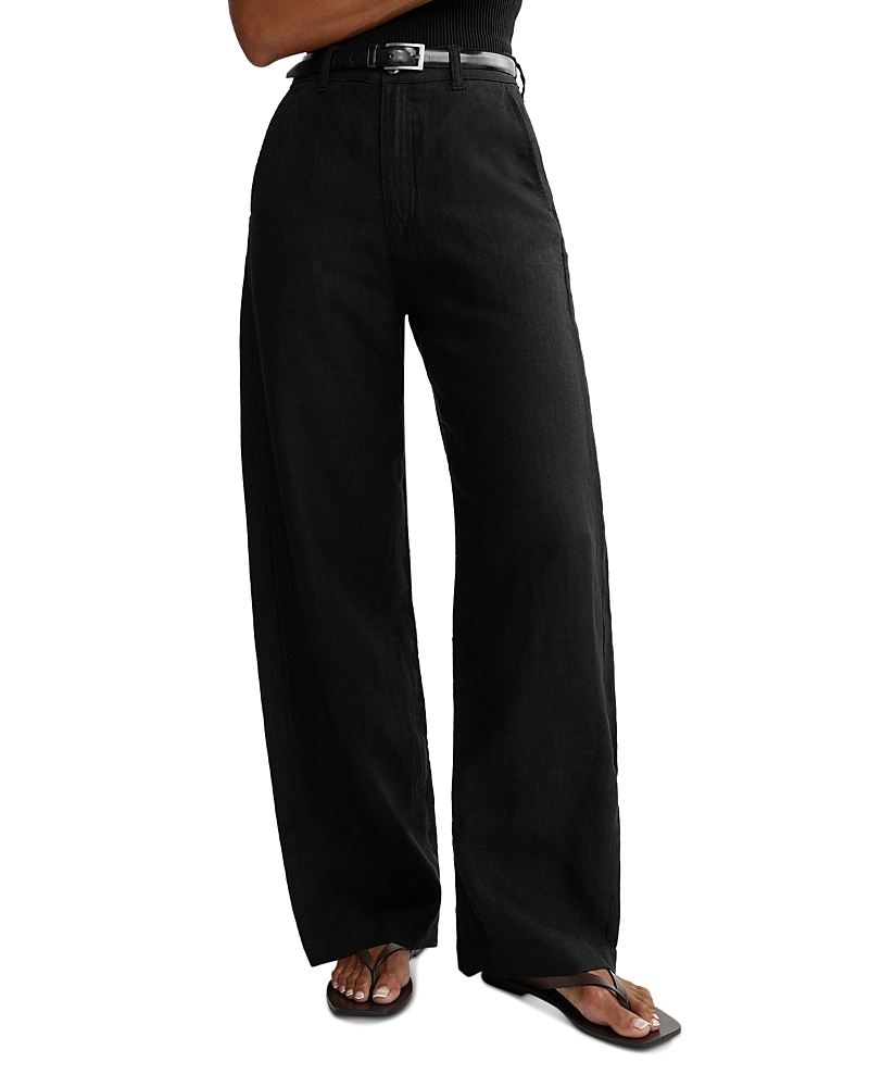 DL1961 Taylor Relaxed Barrel High Rise Linen Pants